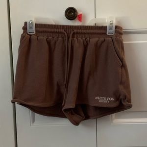 White fox ribbed shorts
